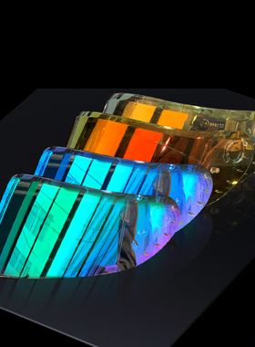 VGV-81全盔镀彩镜片可夜视透明黑茶专配全盔镜片