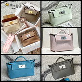 裴格H家全手缝mini2424凯莉包空姐包原版 evercolor皮琳迪包女包