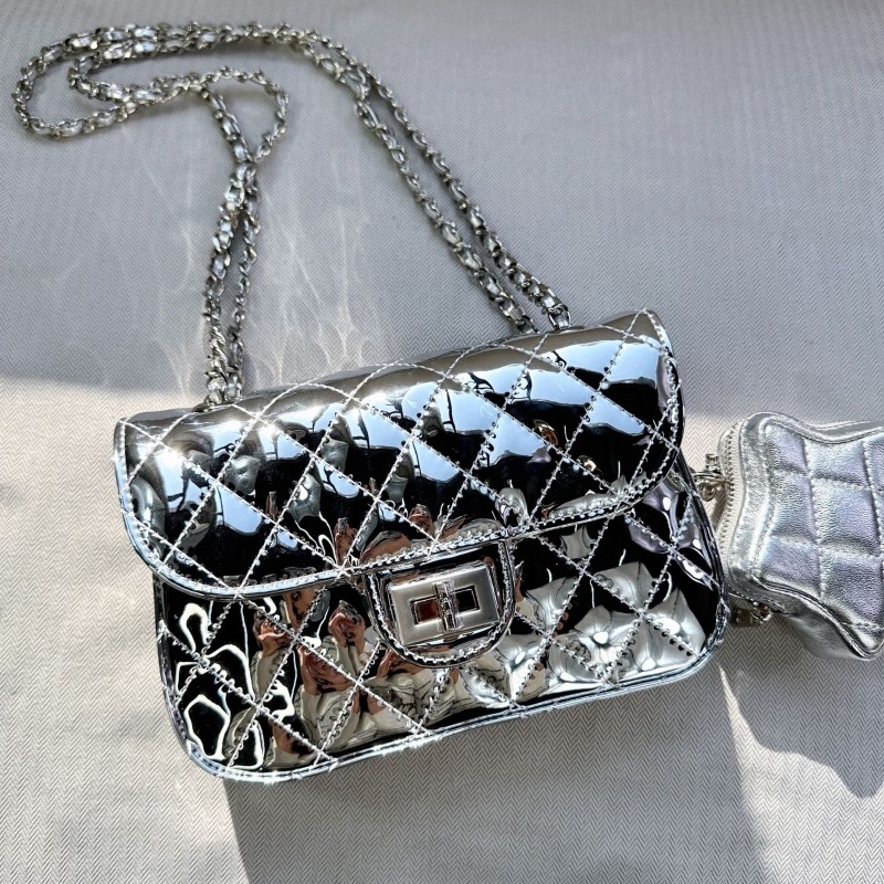 真皮菱格小香风星星包包女24C链条漆皮双肩背包镜面子母CF星形包,箱包皮具/热销女包/男包,通用款女包,淘宝优惠券,粉丝福利购,淘宝优惠卷