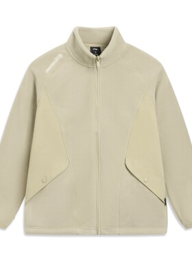 正品李宁外套女2026冬季新款户外CF溯保暖开衫摇粒绒上衣AWDV912