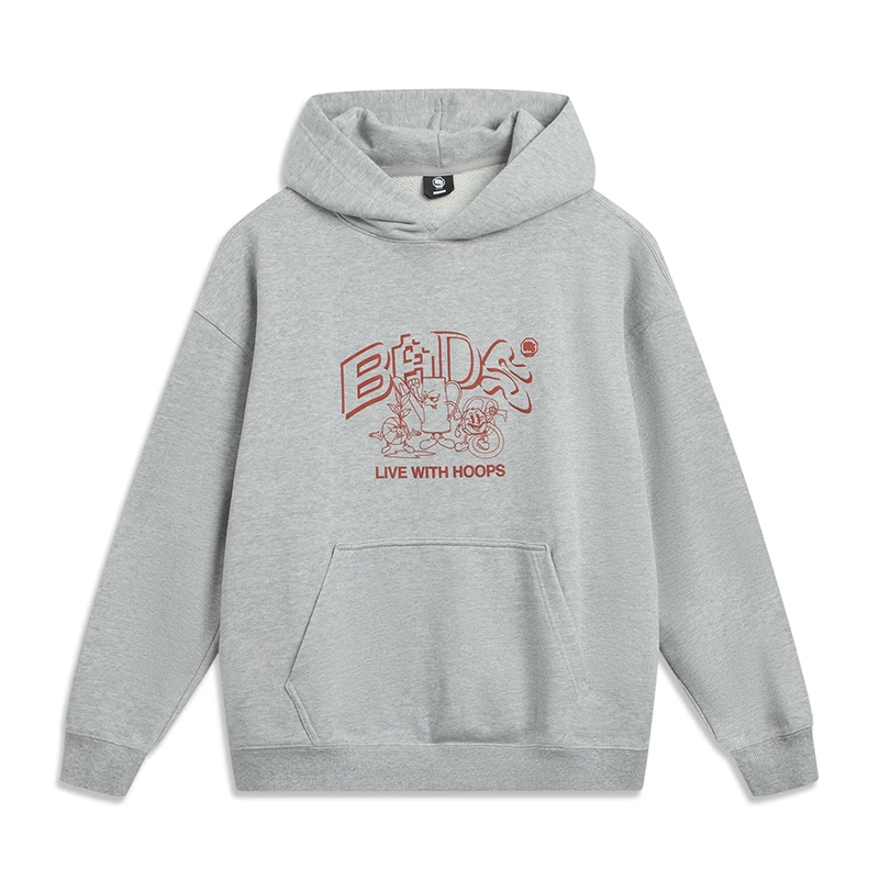 李宁正品冬季新款2025反伍BADFIVE男套头连帽运动休闲卫衣AWDVD95