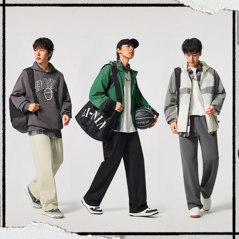 正品李宁男子运动长裤2025反伍BADFIVE直筒舒适宽松卫裤AKLV217