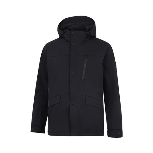 正品李宁新品外套2025冬季男子加绒简约保暖运动休闲风衣AFDVC63