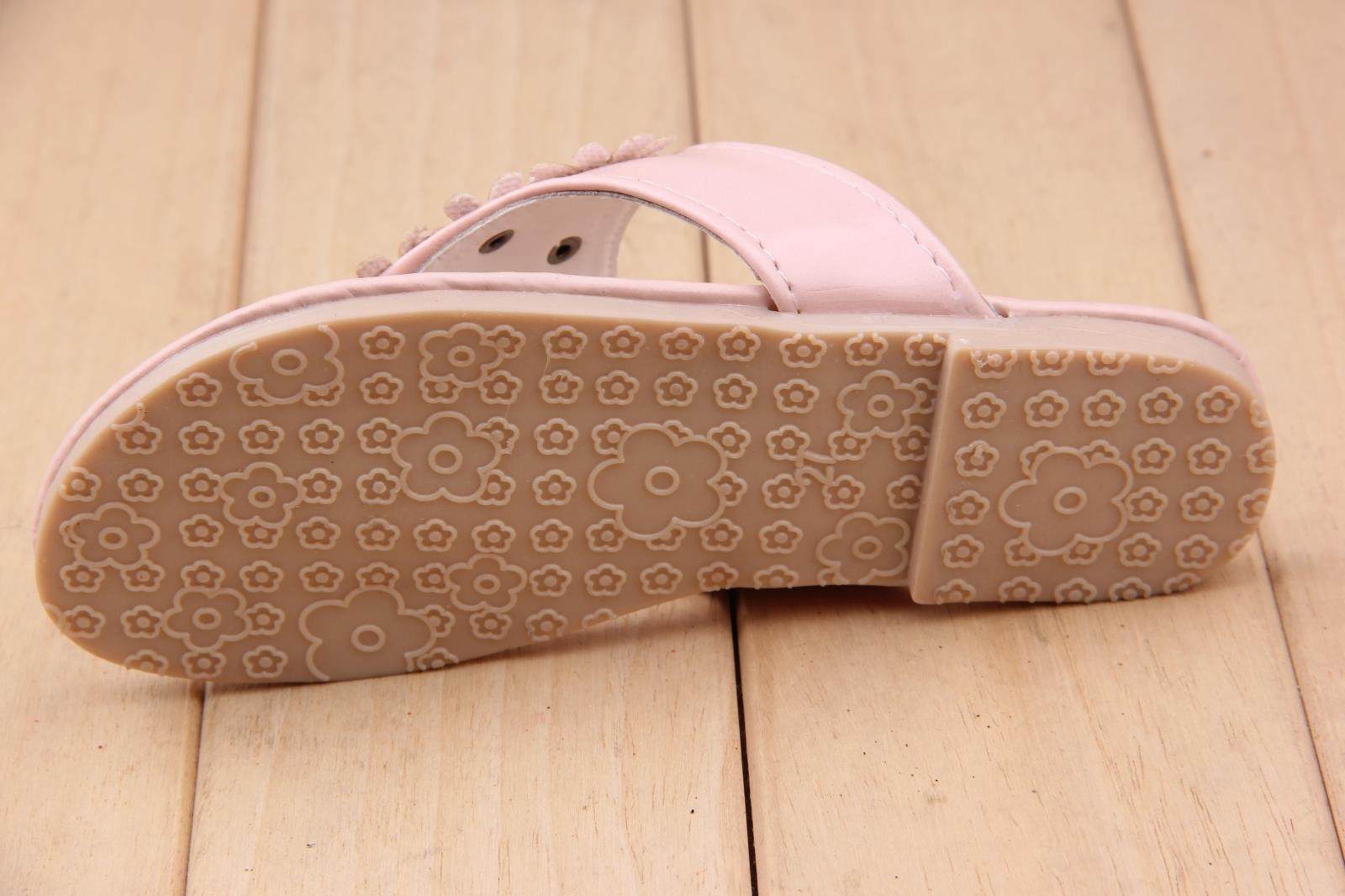 Pantoufles enfants en Cuir spatial pour été - semelle tendon - Ref 1033809 Image 3