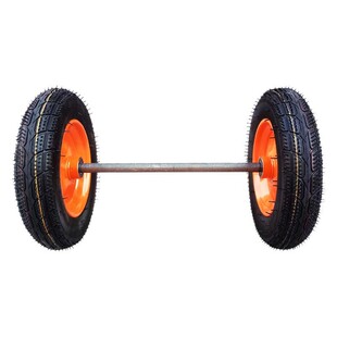 14寸充气轮子300-8两轮连轴老虎车小吃餐饮车手推车马车轮胎脚轮