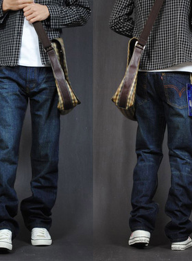 25/26/27码加小尺码青少年直筒合体中腰无弹牛仔长裤牛崽裤子四季