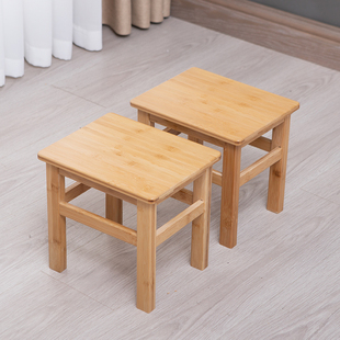 楠竹小凳子实木板凳方凳家用凳客厅茶几凳木凳餐桌椅凳成人矮凳
