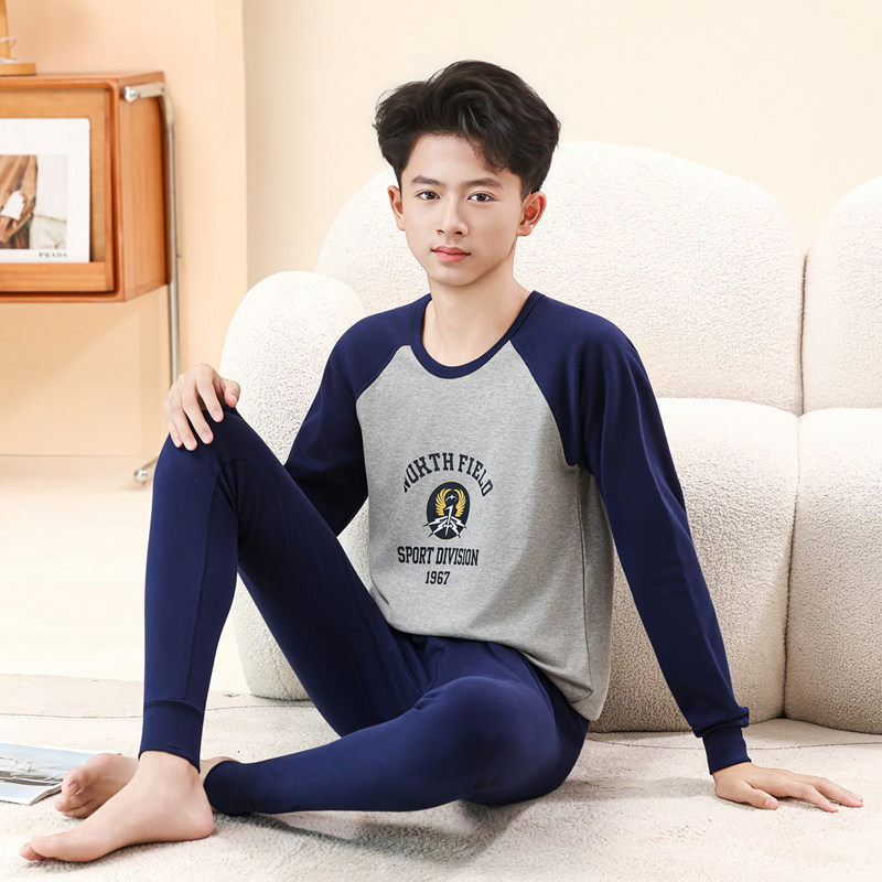 纯棉秋衣秋裤男大童秋冬保暖内衣