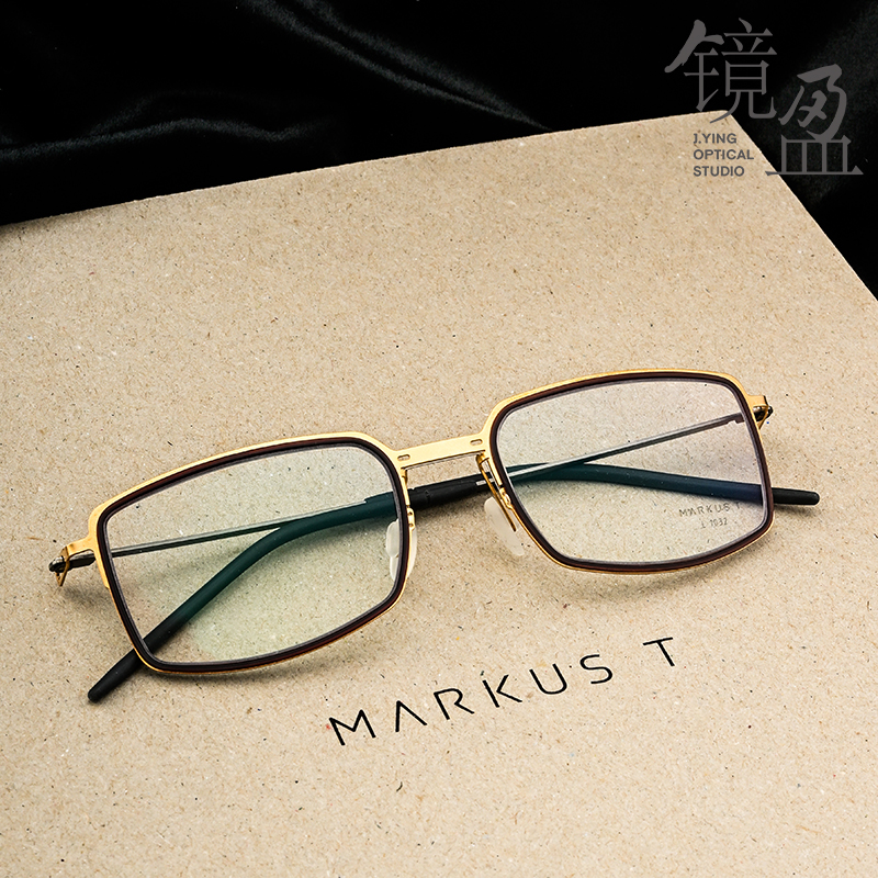 MarkusT近视镜架L1032镜盈眼镜德国轻薄商务纯钛简约方框男士镜框
