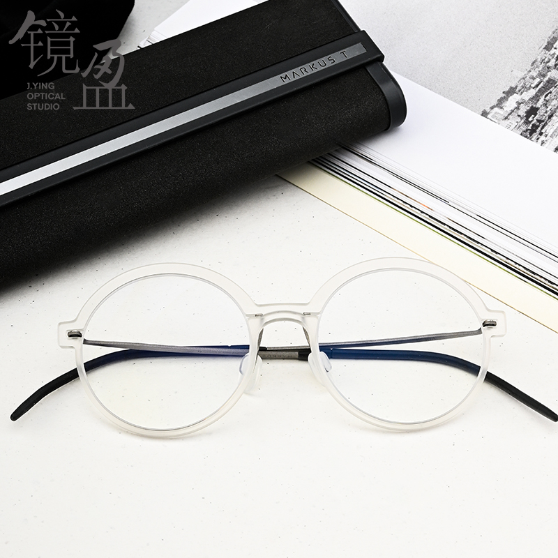 MarkusT近视镜架P1011镜盈眼镜德国轻薄舒适圆框时尚男女纯钛镜框