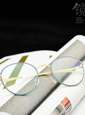 MYKITA近视镜架JAIS镜盈眼镜德国手工轻薄女士薄荷蓝圆形全框镜框