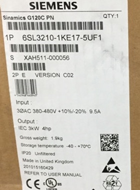 西门子一体式变频器6SL3210-1KE/17/18/21/22/23-5/8/3/7/6/2/AP1