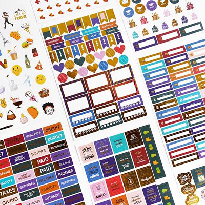 422枚外贸日期预算计划贴纸