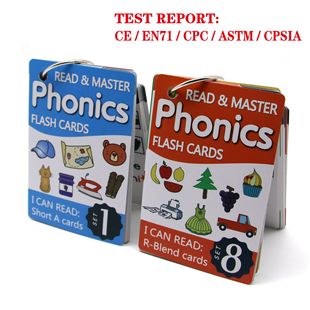 English Learning Phonics Flash Cards外贸英语自然拼读卡片教具