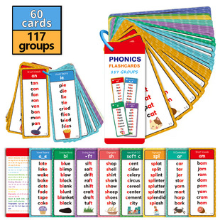 Phonics FLASHCARDS外贸儿童英文单词卡高频英语自然拼读单词闪卡