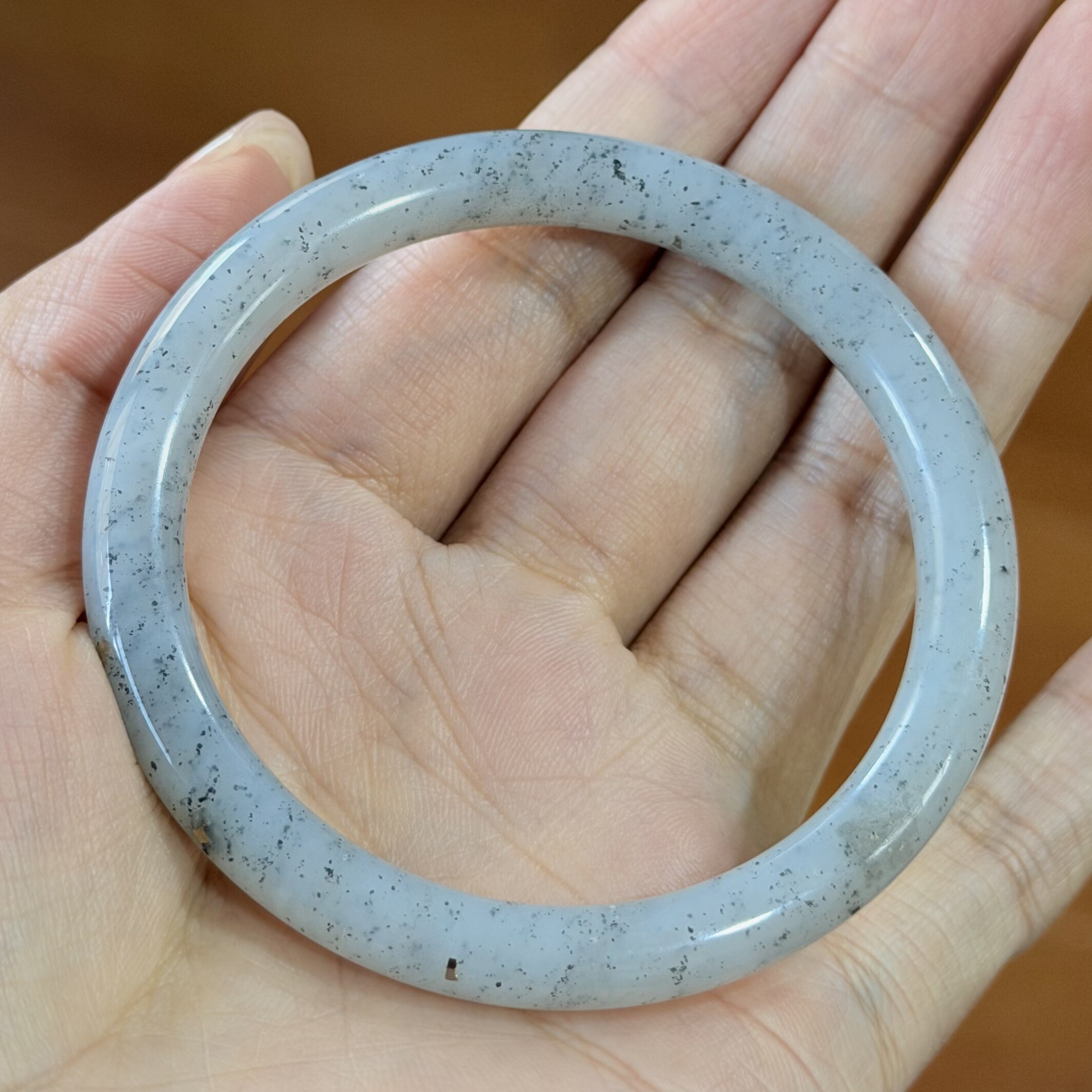 福利~青花籽料手镯新疆和田玉吊坠挂件礼物玉石雕刻培训学校56圈