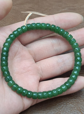 新疆和田碧玉直切手链 平安扣宝宝锁貔貅 玉石雕刻培训学校08072