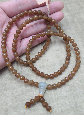 新疆和田糖玉108项链 平安扣宝宝锁戒指 玉石雕刻培训学校07077