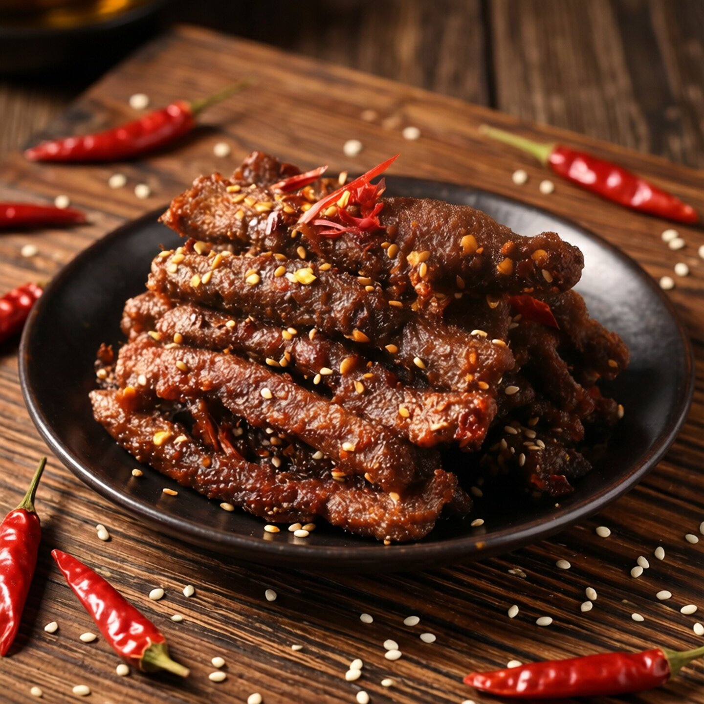 罗诚麻辣牛肉干四川特产灯影牛肉丝香辣味即食解馋零食乐山小吃