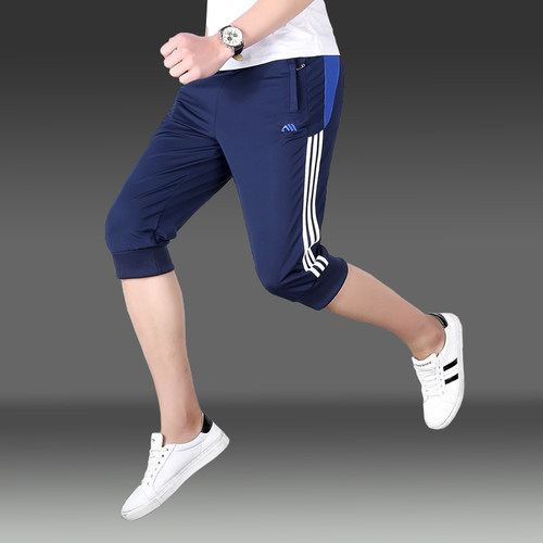 运动七分裤中裤大码束脚裤户外