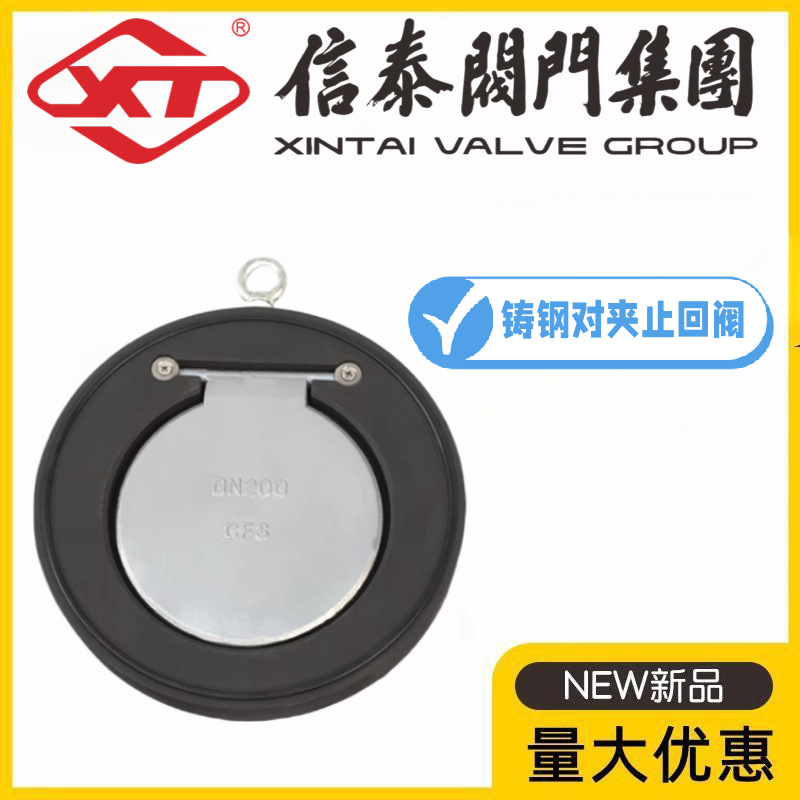 XT信泰阀门集团铸钢对夹旋启式止回阀H74H-10/16/25C超薄翻板圆片