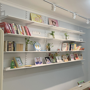 饰隔板墙上书架墙壁挂式 美达斯墙面装 置物架承重力强多层创意书柜