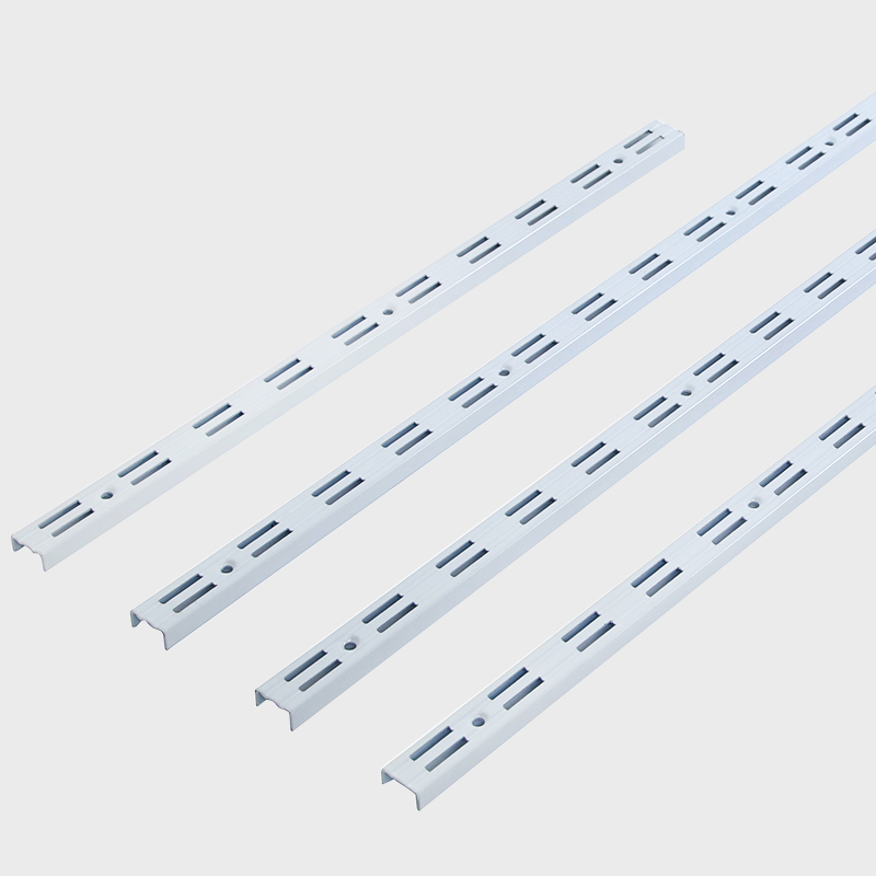 美达斯双槽墙轨支架可调节隔板托架墙面挂条AA柱储物间货架竖条