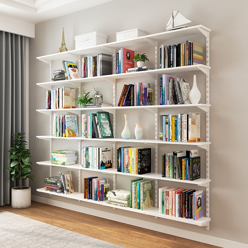 书柜书架 简约现代客厅储物柜收纳挂墙柜子自由组合置物架整面墙