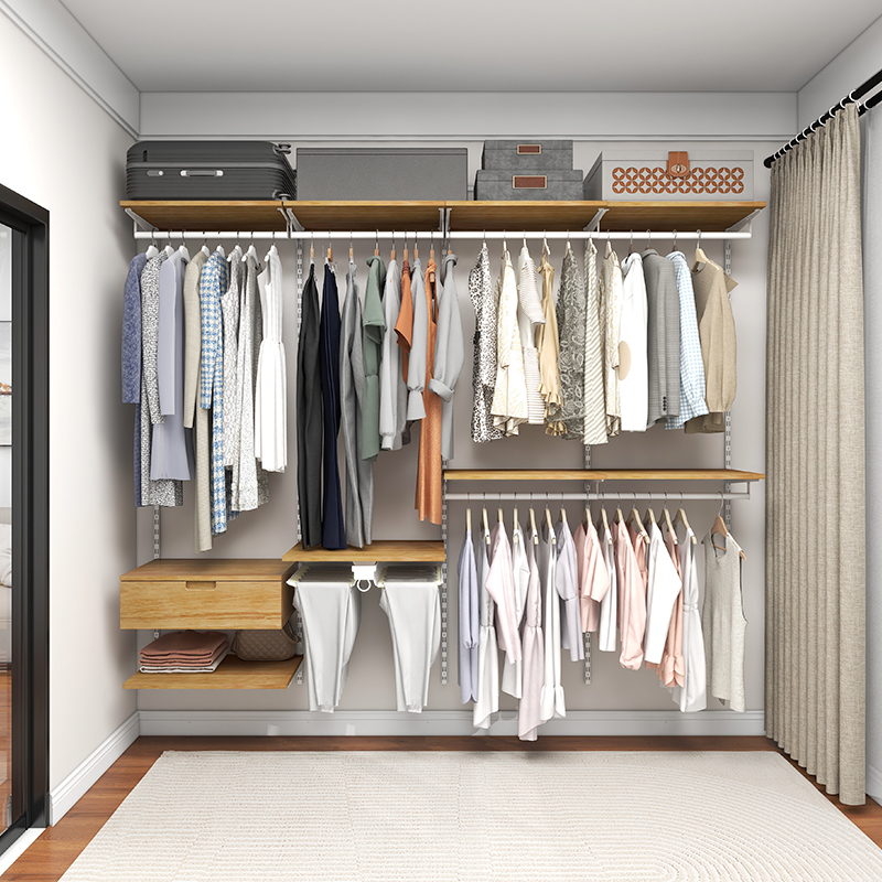 挂墙步入式家用卧室整体衣柜