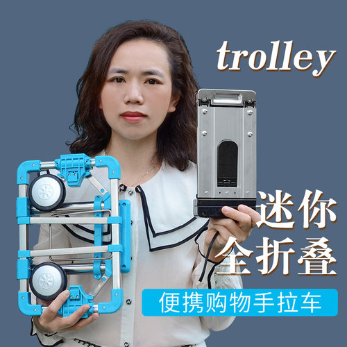 便携可折叠老年拉杆车