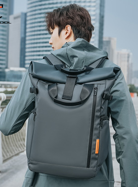 TANGCOOL新款男士双肩包时尚潮流电脑背包男休闲学生书包