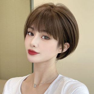 短发假发全头套女夏季 减龄女生波波头造型日常自然少女感整顶假发