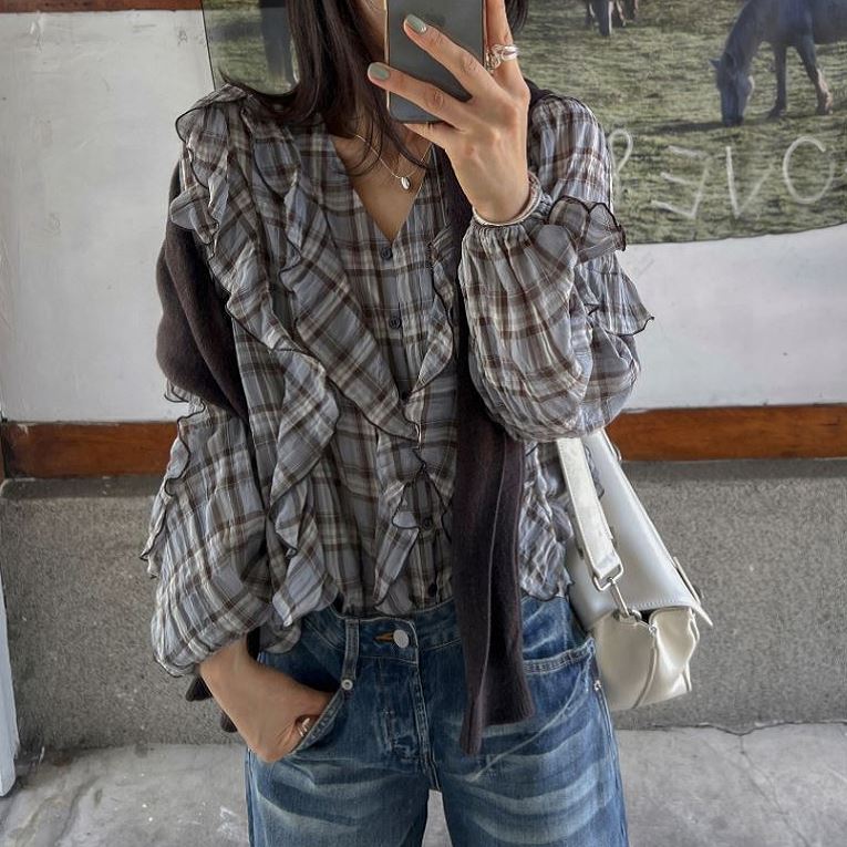 六0903韩国正品maymay-14620 衬衫区流行正品英伦休闲独特直邮