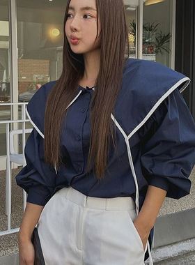 六0903韩国正品60791 衬衫区通勤欧美纯色修身正品精致夏款大气