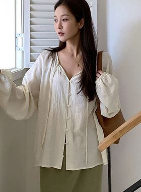 六0903韩国正品mayb-lue183128 衬衫区简洁直邮别致人气复古秋季