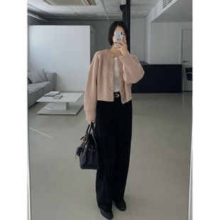 冬款 九1211韩国东大门针织衫 经典 8723234纯色知性正品 清新 区moi