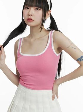 六0903韩国正品lewkin--4TSD8Z 背心区欧美纯色修身正品精致夏款