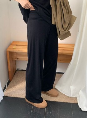 九1211韩国东大门休闲长裤区Notice-8725018通勤复古纯色气质正品