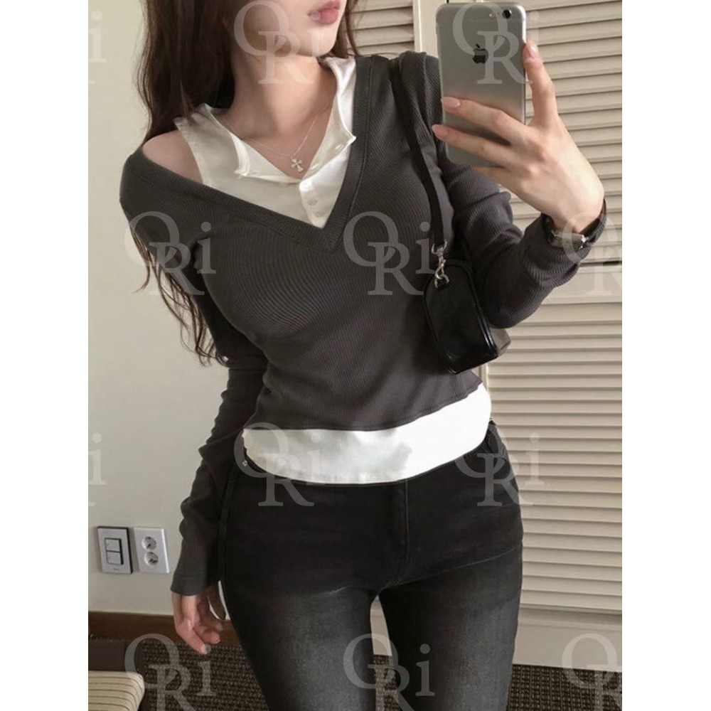 九1108韩国东大门t恤区O-Ri-8692177学院冬季简洁正品街头休闲