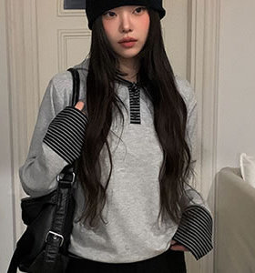 五1214韩国直邮an-yon-emore- 长袖T恤5063333区直邮瑞丽甜美简洁