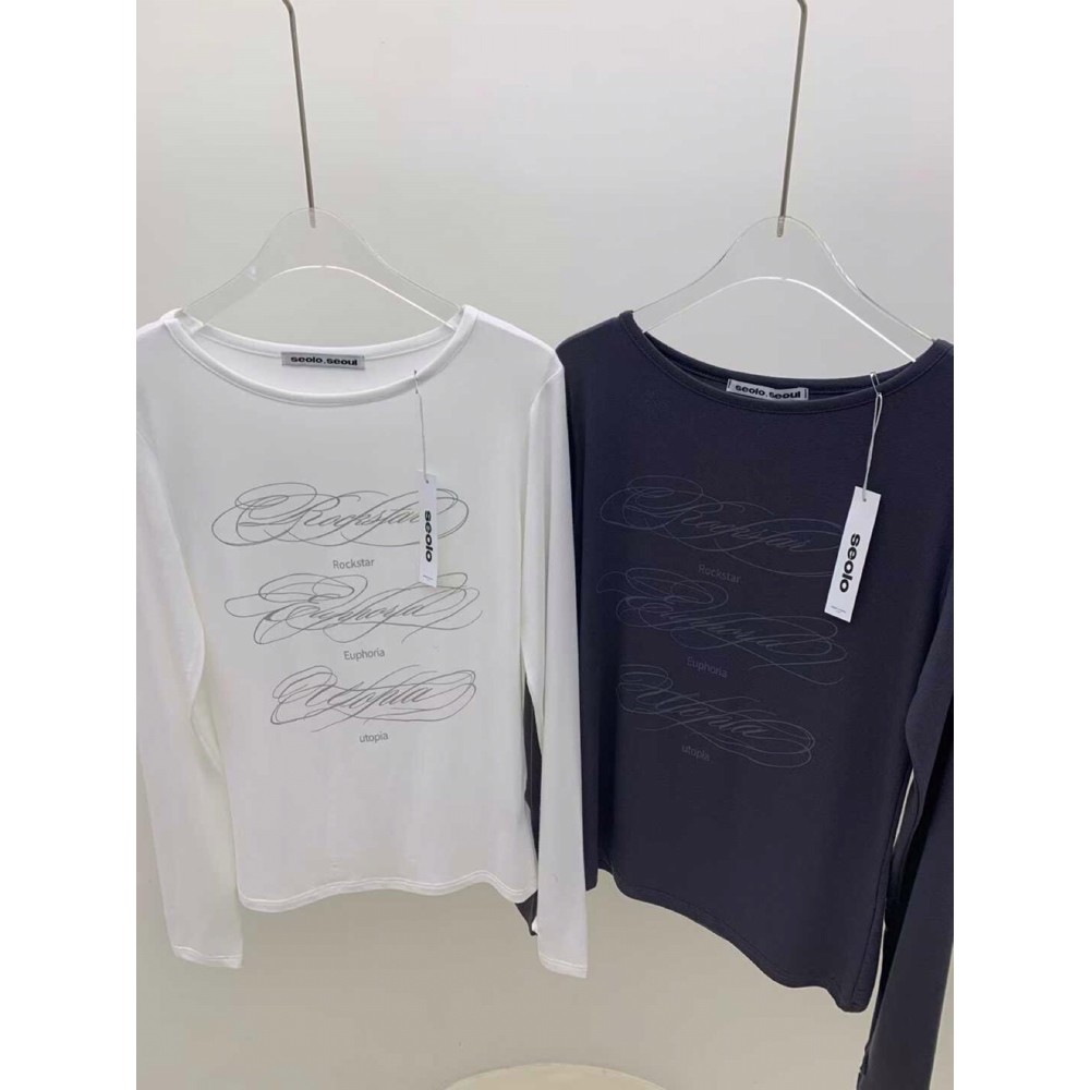 九0921韩国东大门t恤区seolo-8649945风格秋季学院通勤档口纯色