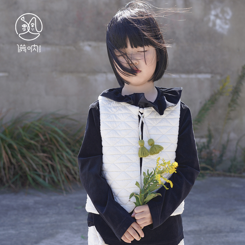 满呐推荐秋冬原创全棉两面穿流苏马甲薄夹棉民族风特价