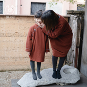 满呐原创设计亲子中式 改良旗袍超轻羊毛呢羊绒棉保暖拜年服特价