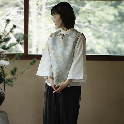 满呐秋冬中式汉服上衣成人马甲