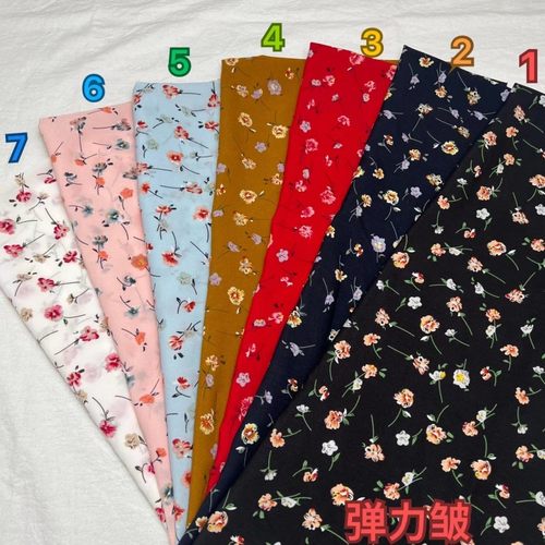 顺发纺织弹力皱布料批发