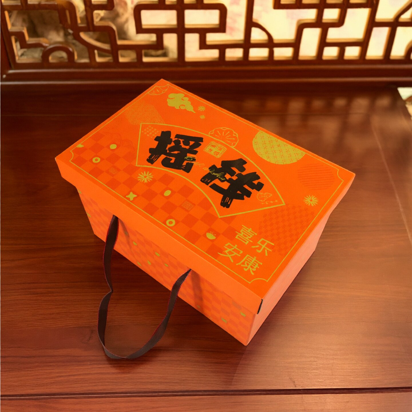 春节礼品盒原装礼盒包装盒休闲零食坚果大礼包手提进口食品四方盒