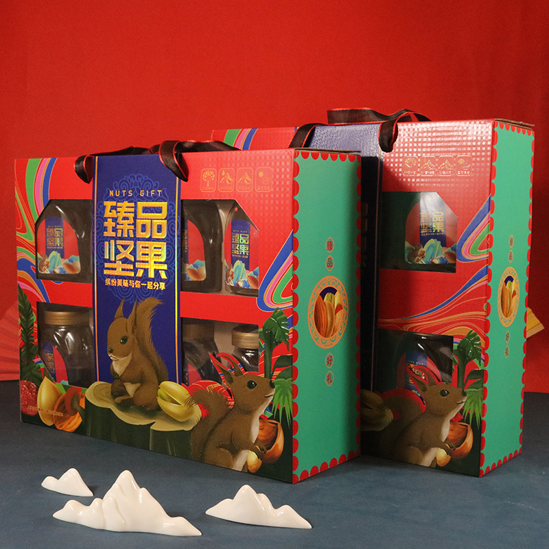 坚果套装礼盒包装盒6罐8瓶装手提创意新疆特产礼品盒干果年货礼包