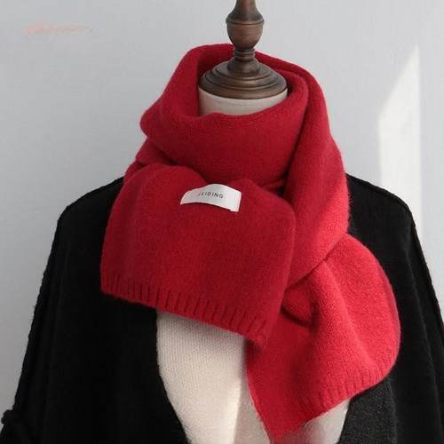 红色过年羊绒围巾女冬季