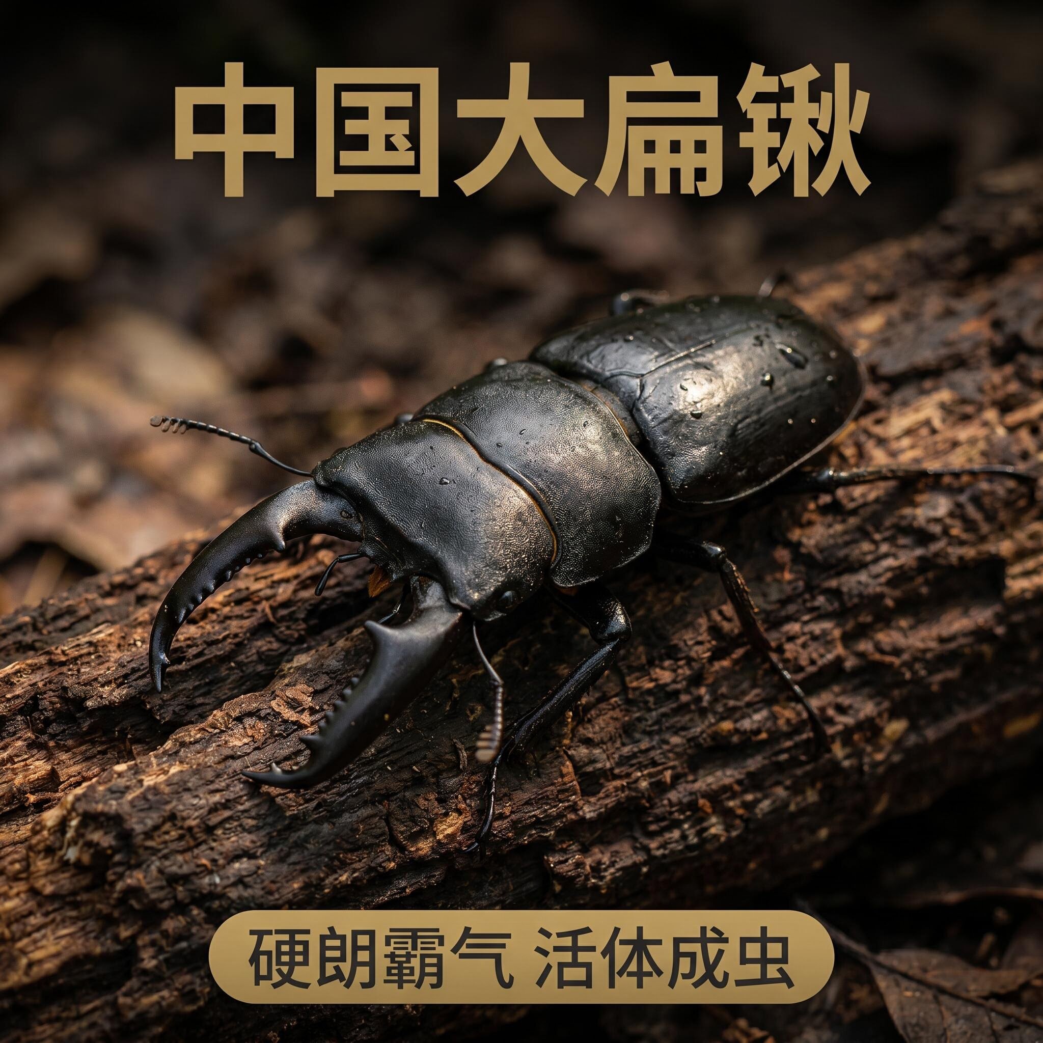 锹甲昆虫成虫深山中华楸小甲虫宠物锹甲虫宠物独角仙饲养盒套餐图片