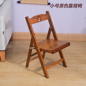 楠竹实木折叠凳子矮凳可折叠靠背